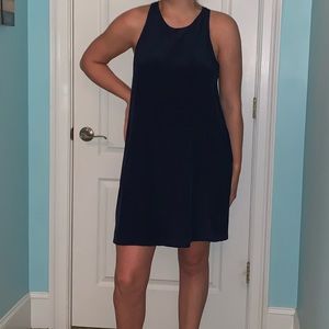 Lavender Brown Tank Dress- silk